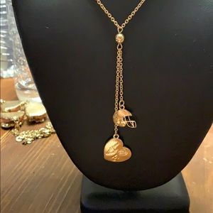 🏈🏈Gold Football Pennant Necklace